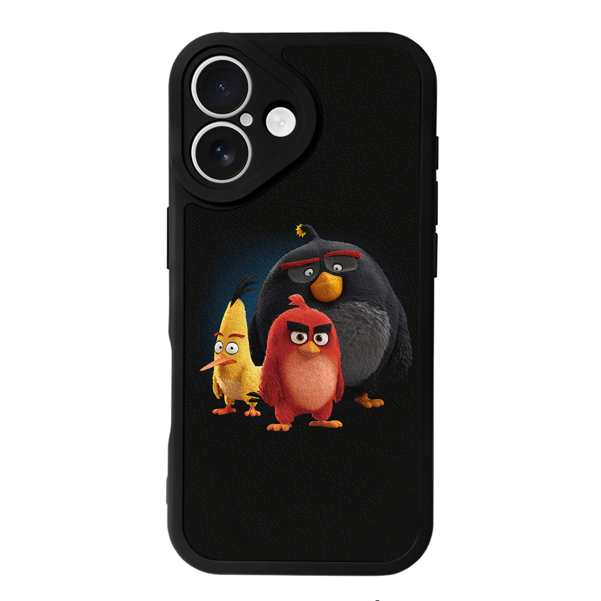 （画像用） Angry Birds アングリーバード 【iPhone 16シリーズ対応】シリコンスマホケース（レザー調） 材質：シリコン